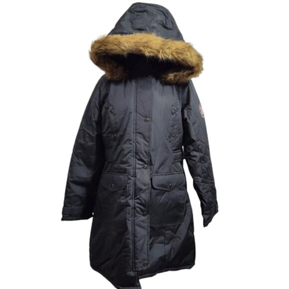2015 ROCAWEAR Classics Artic Blast Winter Coat with Faux Fur Hood Women's XL NWT - Picture 1 of 16